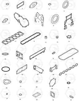 018 OVER HAUL GASKET KIT-ALL SOLAR 130LC-V, Doosan