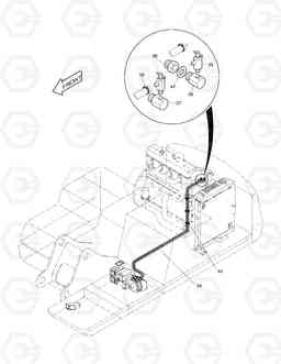 1730 HEATER PIPING SOLAR 130LC-V, Doosan