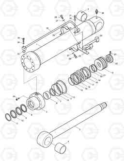 4231 BOOM CYLINDER-L.H (2) SOLAR 130LC-V, Doosan