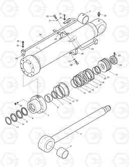4242 BOOM CYLINDER-R.H (3) SOLAR 130LC-V, Doosan