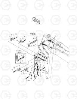 6740 ARM PIPING-ARM 2.1m(ONE WAY) SOLAR 130LC-V, Doosan