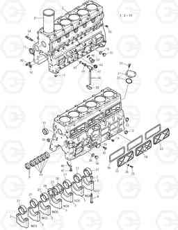 001 CYLINDER BLOCK SOLAR 225LC-V, Doosan