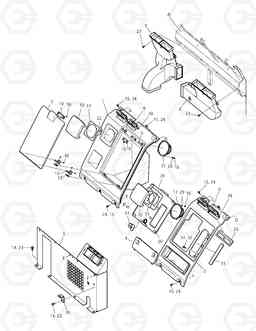 1450 HEATER COVER ASS'Y SOLAR 225LC-V, Doosan