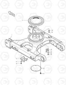 2100 TRACK FRAME SOLAR 225LC-V, Doosan