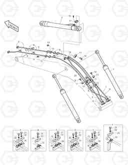 6370 FRONT PIPING - NO L.V. - 5.2m SOLAR 225LC-V, Doosan