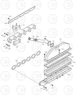 013 INTAKE & EXHAUST MANIFOLD SOLAR 140W-V & S160W, Doosan