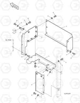 1690 BAFFLE ASS'Y(2) SOLAR 140W-V & S160W, Doosan