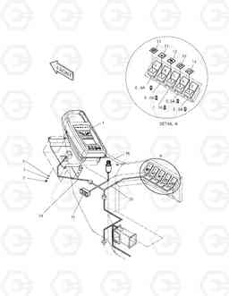 1750 ELECTRIC PARTS(1)-GUAGE & SWITCH PANEL SOLAR 140W-V & S160W, Doosan