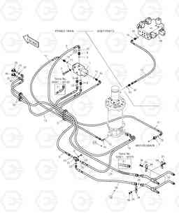 2130 DOZER & OUTRIGGER PIPING SOLAR 140W-V & S160W, Doosan