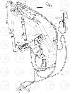 3135 LOCK VALVE PIPING-BOOM 4.6m SOLAR 140W-V & S160W, Doosan