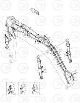 6490 FRONT PIPING-STD-BOOM4.3m+ARM2.1m-NO L.V SOLAR 140W-V & S160W, Doosan