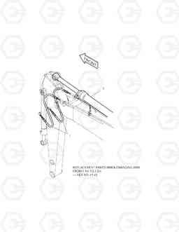 6510 FRONT PIPING-BOOM 4.3m+ARM 2.5m-NO L.V SOLAR 140W-V & S160W, Doosan