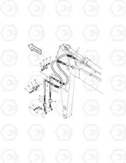 6610 ARM PIPING-ARM 3.0m(ONE WAY) SOLAR 140W-V & S160W, Doosan