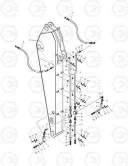 6720 ARM PIPING-2.1m ROTATING & TILTING SOLAR 140W-V & S160W, Doosan