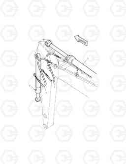 6870 ARM PIPING-ARM 2.5m(ARTI.BOOM) SOLAR 140W-V & S160W, Doosan