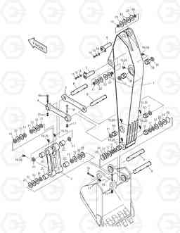 6950 ARM-2.1m-HOMOLOGATION(LAMP BRACKET) SOLAR 140W-V & S160W, Doosan