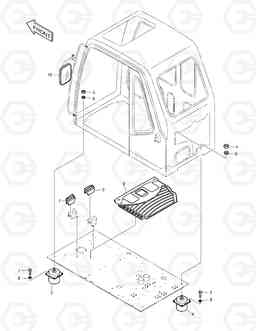 1440 CABIN MOUNT ASS'Y SOLAR 140LC-V, Doosan