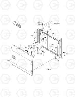 1530 SIDE DOOR-L.H SOLAR 140LC-V, Doosan