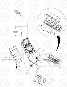 1660 ELECTRIC PARTS(1)-GAUGE & SWITCH PANEL SOLAR 140LC-V, Doosan