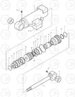 4340 DOZER CYLINDER-R.H SOLAR 140LC-V, Doosan