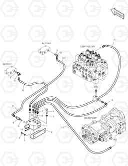 6696 PILOT PIPING-P3C-MONO SOLAR 140LC-V, Doosan