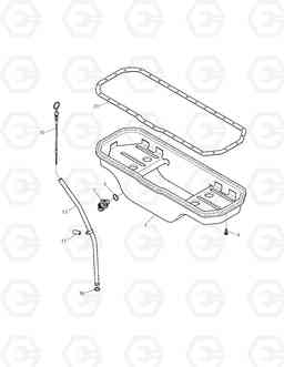 010 OIL PAN SOLAR 140W-V RAIL WA, Doosan