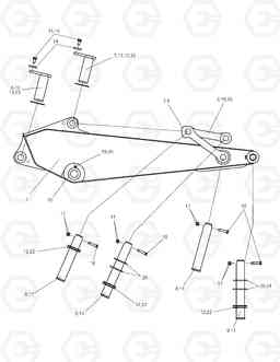 3110 ARM SOLAR 140W-V RAIL WA, Doosan