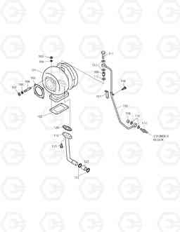 014 TURBO CHARGER & OIL PIPE SOLAR 175LC-V, Doosan