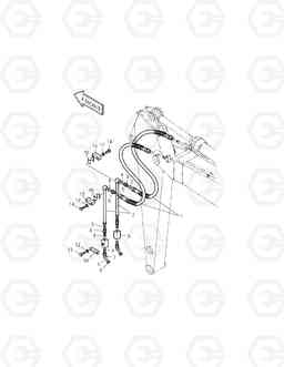 3170 ARM PIPING-ARM 2.6m(ONE & TWO WAY)-H. SOLAR 175LC-V, Doosan