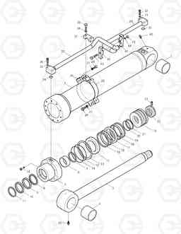 4340 BOOM CYLINDER(L.H)-ARTI.BOOM SOLAR 175LC-V, Doosan