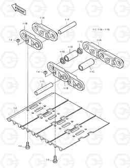 6870 TRACK SHOE BENDED 900 61 LINK SOLAR 175LC-V, Doosan