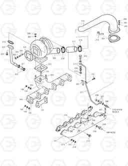 013 INTAKE & EXHAUST MANIFOLD SOLAR 170LC-V, Doosan