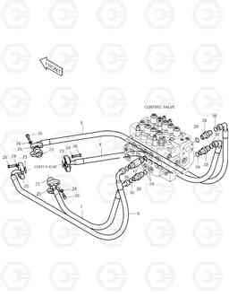 1280 MAIN PIPING(5)-TRAVEL SOLAR 170LC-V, Doosan