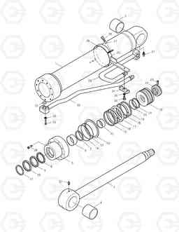 4210 BOOM CYLINDER(R.H)-LOCK VALVE SOLAR 170LC-V, Doosan