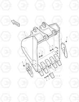 6210 BUCKET-0.7m³ SOLAR 170LC-V, Doosan