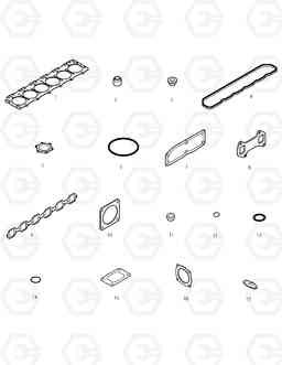 019 OVER HAUL GASKET KIT-TOP SOLAR 255LC-V, Doosan