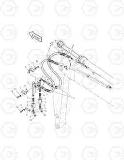 6570 ARM PIPING-ARM 2.0m(ONE & TWO WAY) SOLAR 255LC-V, Doosan