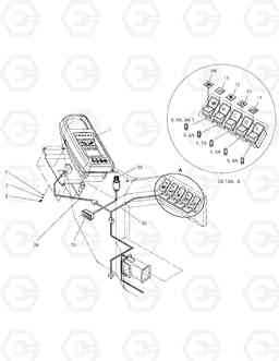 1760 ELECTRIC PARTS(1)-GAUGE & SWITCH PANEL SOLAR 210W-V, Doosan