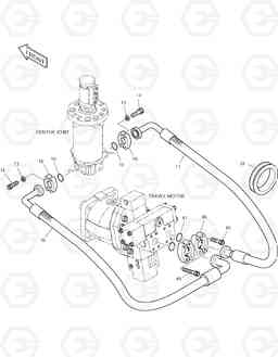 2211 PROPELLING PIPING(1)-TRAVEL MOTOR SOLAR 210W-V, Doosan