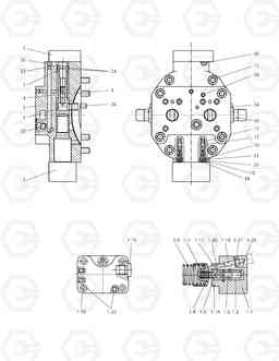 4221 CONTROL PARTS-TRAVEL MOTOR SOLAR 210W-V, Doosan