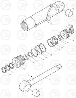 4460 OUTRIGGER CYLINDER SOLAR 210W-V, Doosan