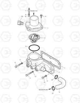 011 THERMOSTAT SOLAR 155LC-V, Doosan