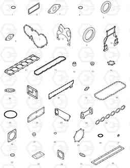 020 OVER HAUL GASKET KIT-ALL SOLAR 155LC-V, Doosan