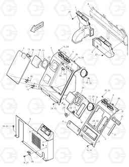 1430 HEATER COVER SOLAR 155LC-V, Doosan
