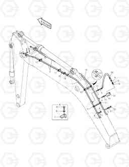 3150 BOOM PIPING-BOOM 4.6m(ONE WAY) SOLAR 155LC-V, Doosan