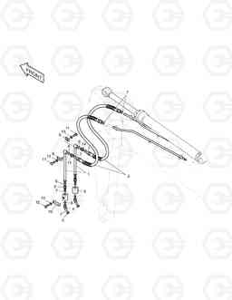 6820 1 WAY/2 WAY PIP.-ARM PIP.(2.5m) DHI SOLAR 155LC-V, Doosan