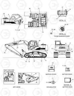 7040 NAME PLATE ASS'Y SOLAR 155LC-V, Doosan