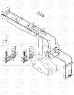 7010 FRONT PIPING-ONE & TWO WAY(ARTI.BOOM) SOLAR 225LC-V, Doosan