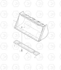 2170 BUCKET-2.7㎥-CUTTING EDGE M300-V (DE08TIS D114, Doosan