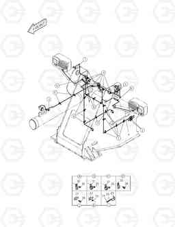 1490 ELECTRIC WIRING(3)-FRONT FRAME TXL250-1, Doosan